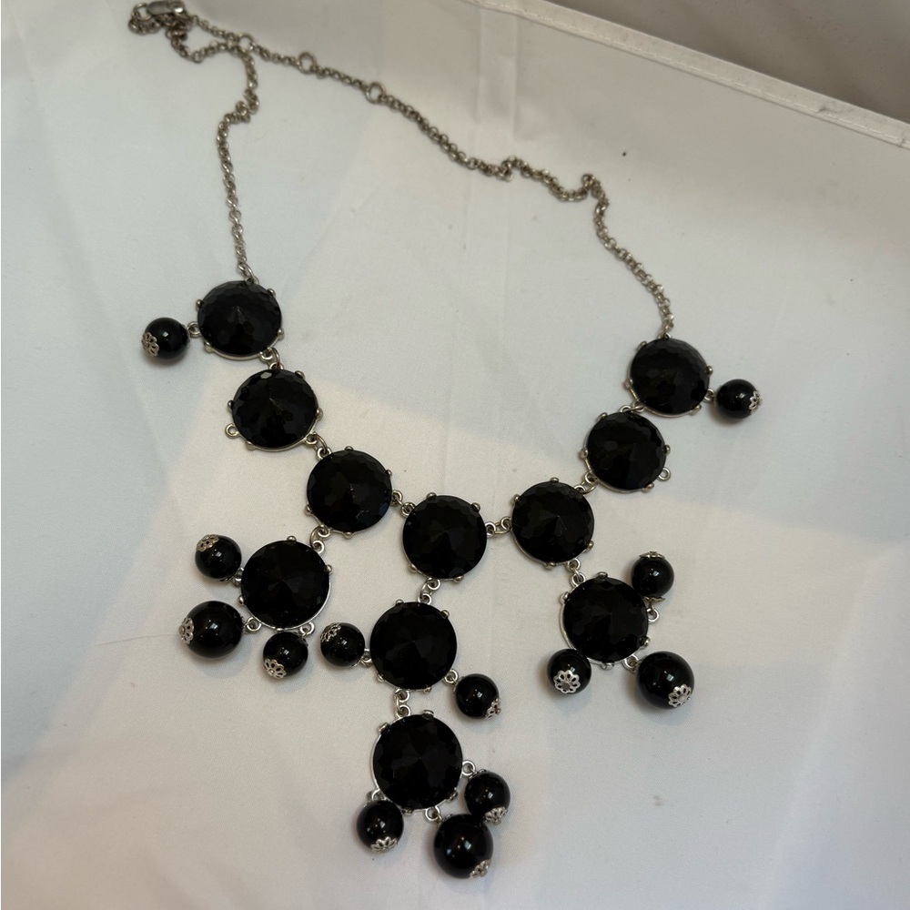Vintage 2000s Black Bubble Statement Necklace - Picture 4 of 4
